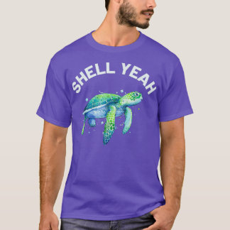 Snäcka Ja Cute Tortoise Sea Turtle Älskare T Shirt