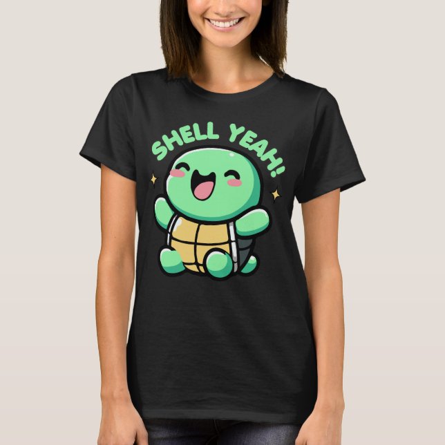 Snäcka Ja Cute Turtle Älskare Pun Funny T Shirt (Framsida)