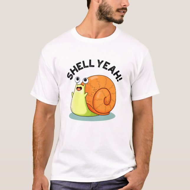 Snäcka Ja Funny Snigel Pun T Shirt (Framsida)