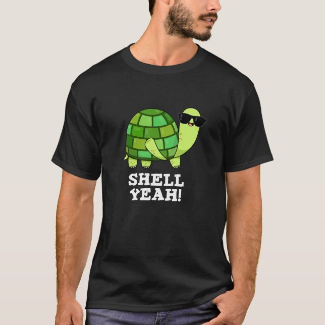 Snäcka Ja Funny Tortoise Pun Mörk BG T Shirt (Framsida)
