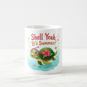 Snäcka ja! 🐢 Roligt Tropical Turtle Mugg
