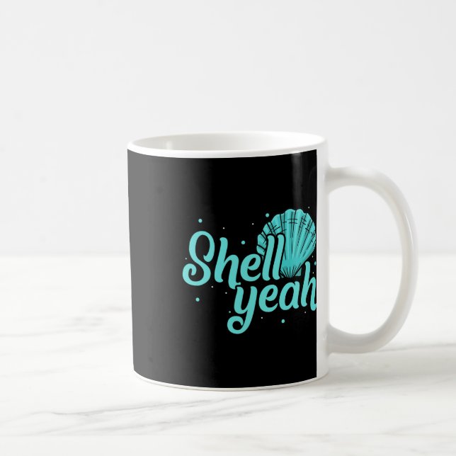 Snäcka Ja Sandbar, Tropical Beache, sommarvakning Kaffemugg (Höger)