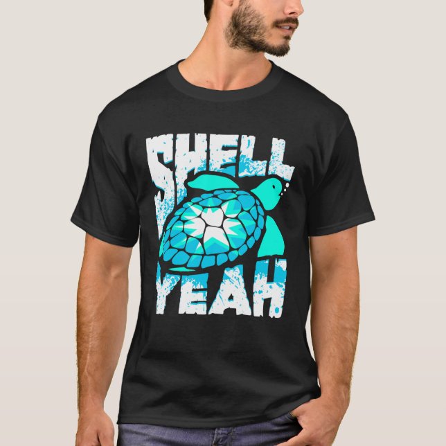 Snäcka Ja Sea Turtle T Shirt (Framsida)