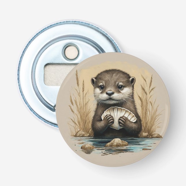 Snäcka ja! - Spelande Otter Tee Flasköppnare (Framsidan)