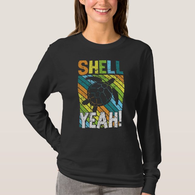 Snäcka Ja, Turtle Earth Day World Planet Day Vinta T Shirt (Framsida)