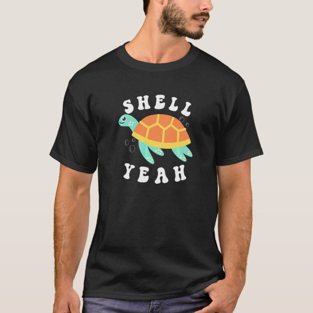 Snäcka Ja Turtle Sea Simma Ocean Bubbles Vatten An T Shirt (Framsida)