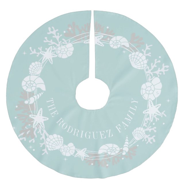 Snäcka Julfrö Utandning Träd Julgransmatta Borstad Polyester (Framsidan)