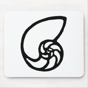 Snäcka klippt ut svart de MUSEUMZazzle gåvorna Musmatta