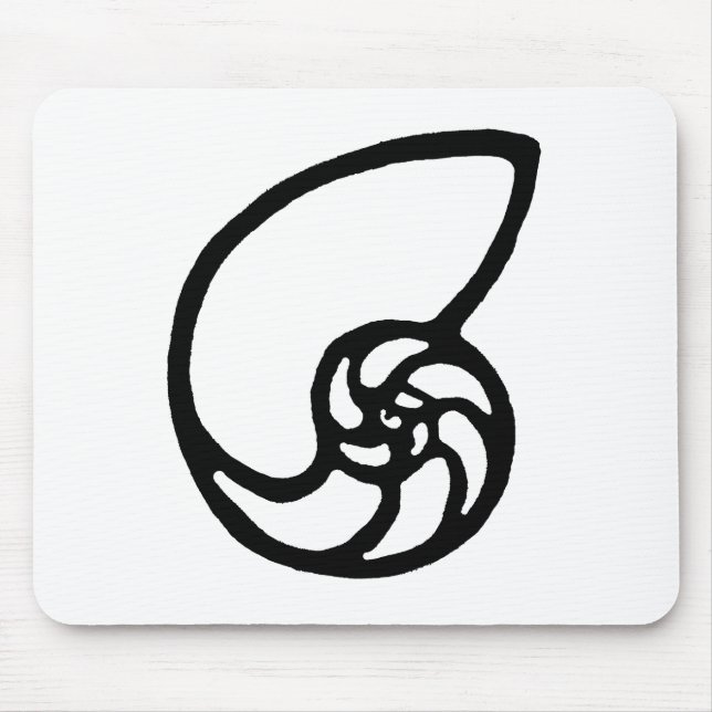 Snäcka klippt ut svart de MUSEUMZazzle gåvorna Musmatta (Framsidan)