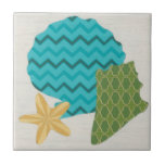 SNÄCKA MÖNSTER II KAKELPLATTA<br><div class="desc">Havsliv</div>