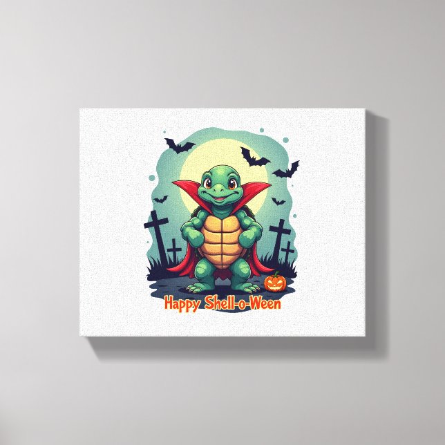 Snäcka-o-Ween Turtle Canvastryck (Framsida)