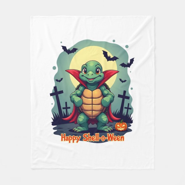 Snäcka-o-Ween Turtle Fleecefilt (Framsidan)