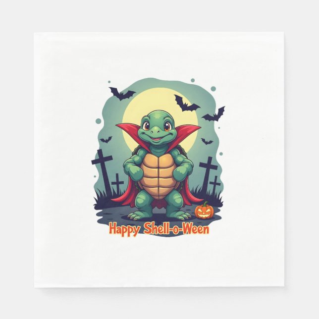 Snäcka-o-Ween Turtle Pappersservett (Framsidan)