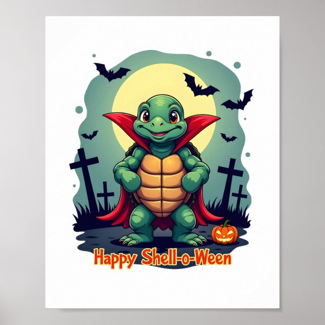 Snäcka-o-Ween Turtle Poster (Framsidan)