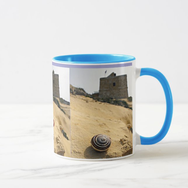 Snäcka och Torn, Gozo, Malta Mugg (Höger)