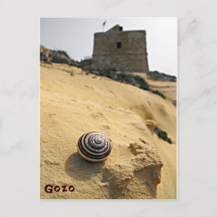 Snäcka och Torn, Gozo, Malta Vykort