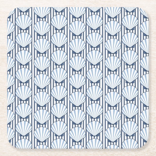 Snäcka Rand Elegance! Underlägg Papper Kvadrat (Framsidan)