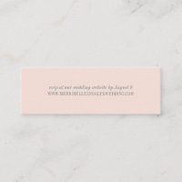 Snäcka Rosa Minimalist Bröllop webbplats OSA kort