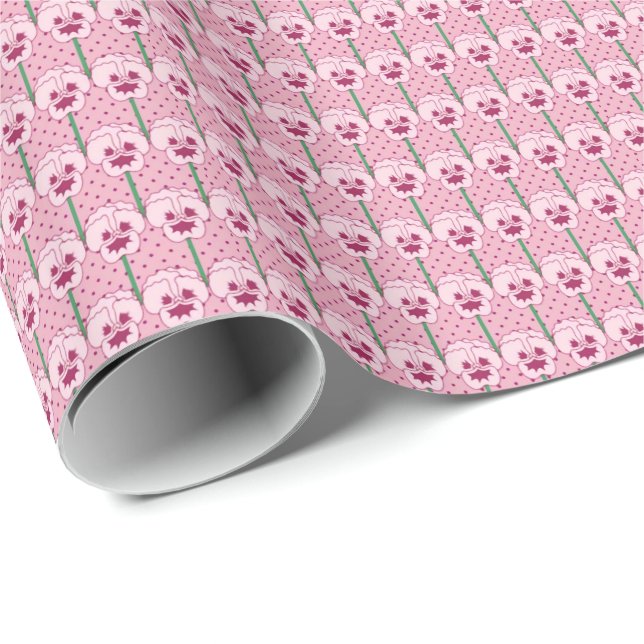 Snäcka rosa pansier - tapet mönster presentpapper (Rullad Hörn)