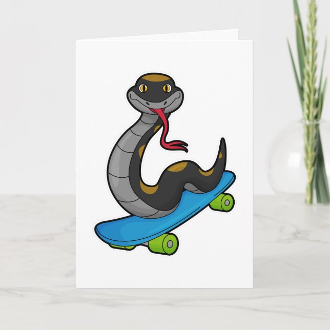Snacka som Skater med Skateboard Kort (Framsida)