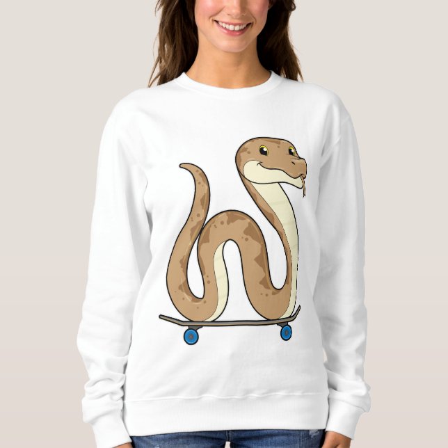 Snacka som Skater med Skateboard T Shirt (Framsida)