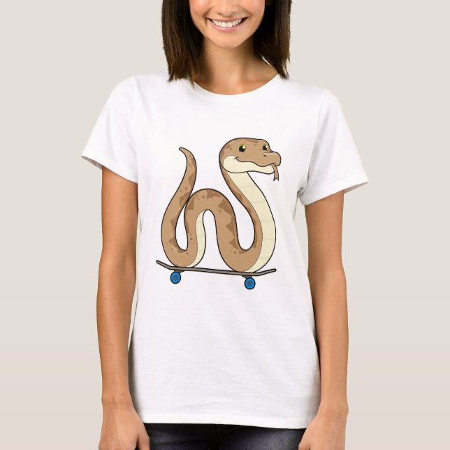 Snacka som Skater med Skateboard T Shirt (Framsida)