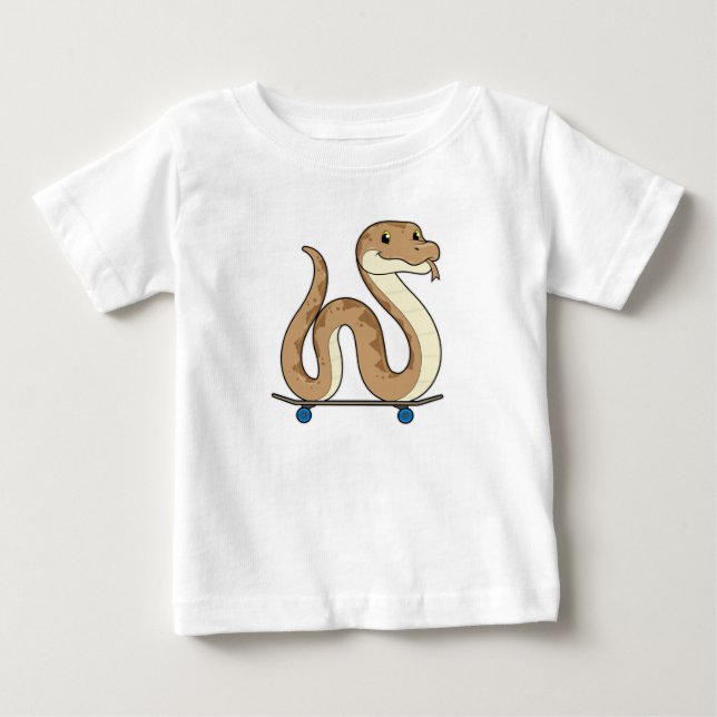Snacka som Skater med Skateboard T Shirt (Framsida)