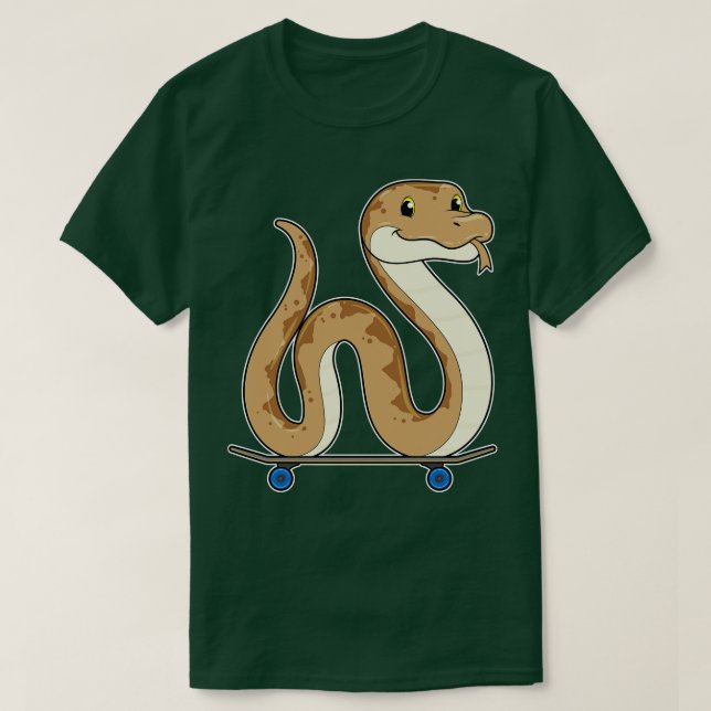 Snacka som Skater med Skateboard T Shirt (Design framsida)