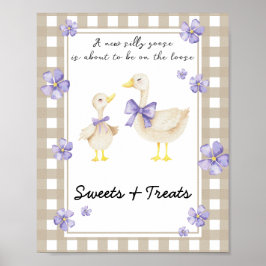 Snäcka - sötsaker och behandlar babydusch poster