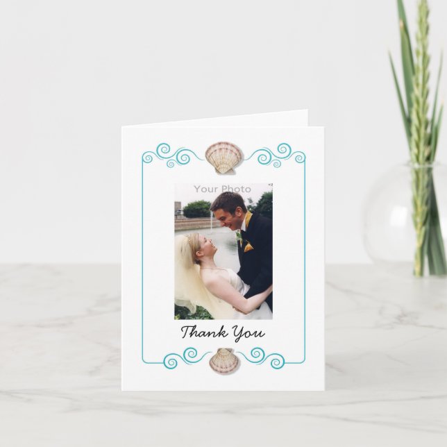 Snäcka Swirl-Tack-fotokort Tack Kort (Framsida)