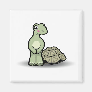 Snäcka utan i Tecknad Tortoise Magnet