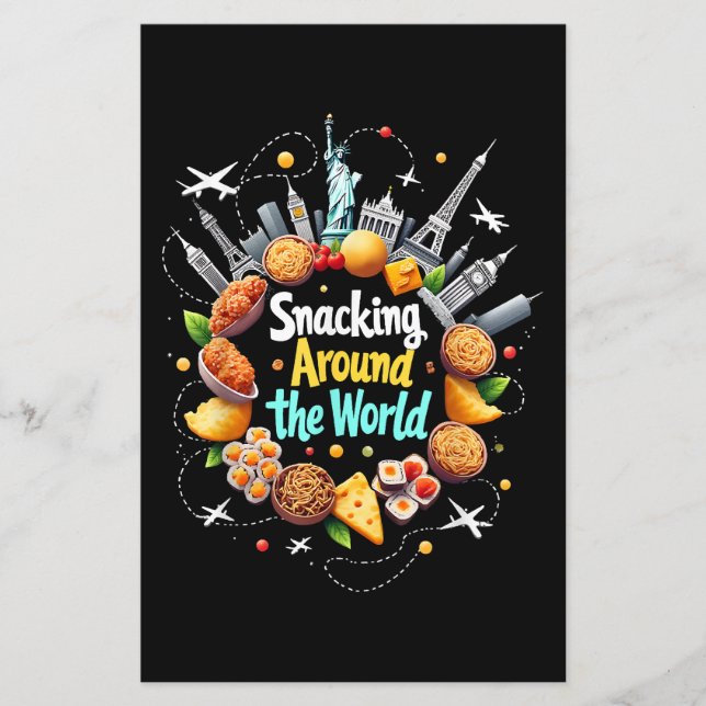 Snacka Värld runt Fast Food Travele (Framsida)
