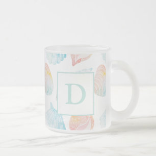 Snäcka Vattenfärgsmassa Monogram Frosted Glass Cof Frostad Glasmugg