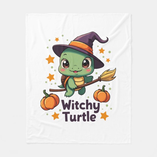 Snäcka Witch Turtle Fleecefilt (Framsidan)