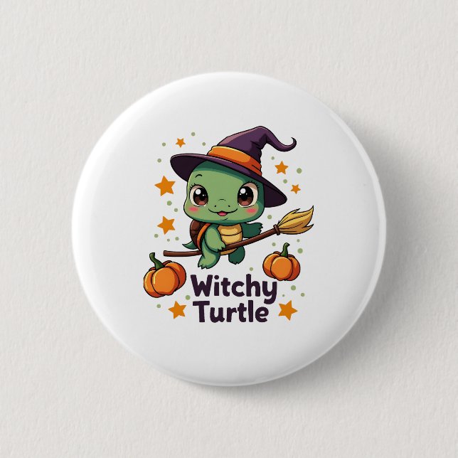 Snäcka Witch Turtle Knapp (Framsida)