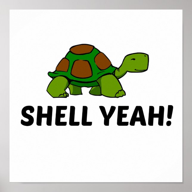 SNÄCKA YEAH TURTLE POSTER (Framsidan)