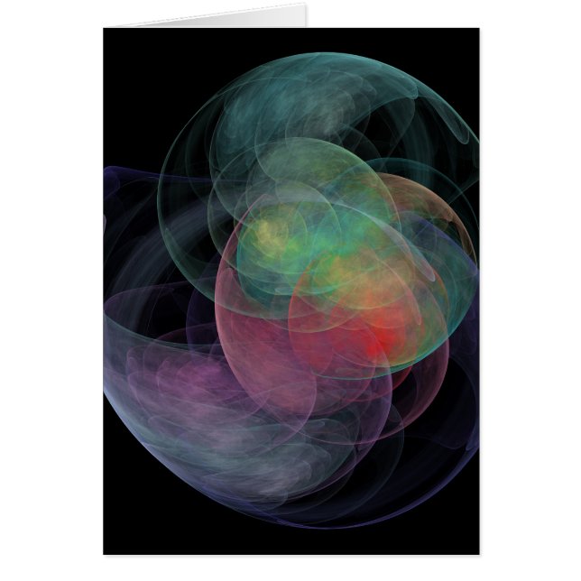 Snäckan abstrakt Art Space Hälsningskort (Framsidan)