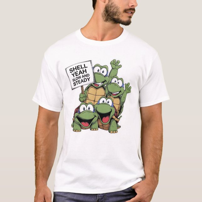 Snäckan är långsam och stadig t shirt (Framsida)