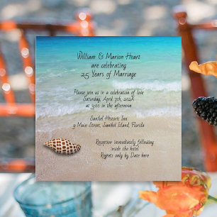 Snäckan Beach Renew Vows Ceremony Junonia Inbjudningar
