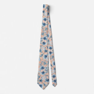 Snäckan Flowers Blue vid Nautical Bröllop Beach Se Slips