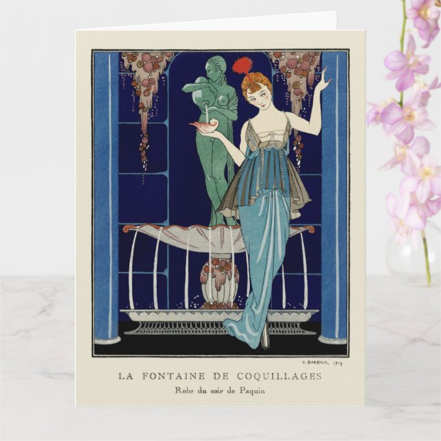 Snäckan Fontän av George Barbier Kort (Orkide)
