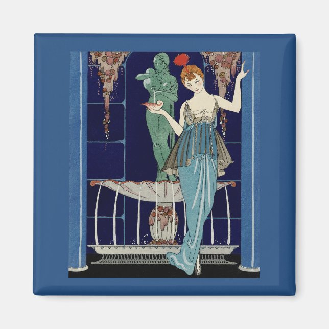 Snäckan Fontän av George Barbier Magnet (Framsidan)
