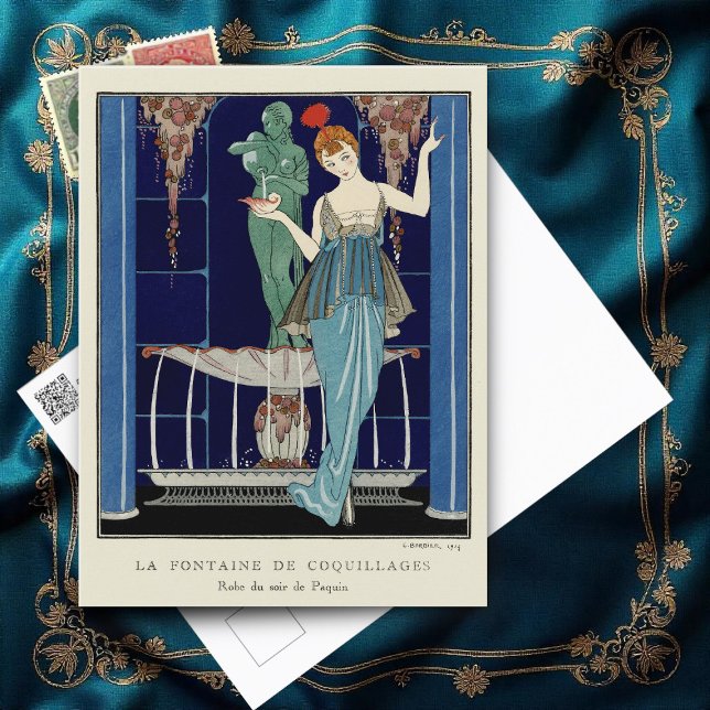Snäckan Fontän av George Barbier Vykort (Skapare uppladdad)