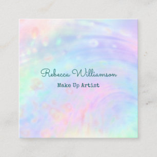 Snäckan för vacker Rainbow Aesthetic Pastel Swir Fyrkantigt Visitkort