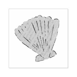 Snäckan i kustområdet Scallop Sea Stämpel