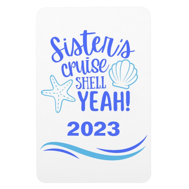 Snäckan "Sisters Cruise" Ja Stateroom Magnet (Vertikal)