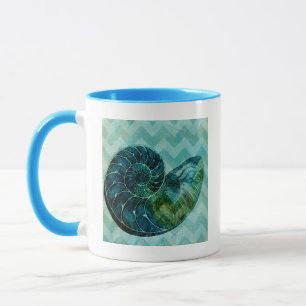 Snäckan Spiral Turcos Conch Mugg