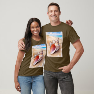 Snäckan Vattenfärgsfärg på persikan T Shirt