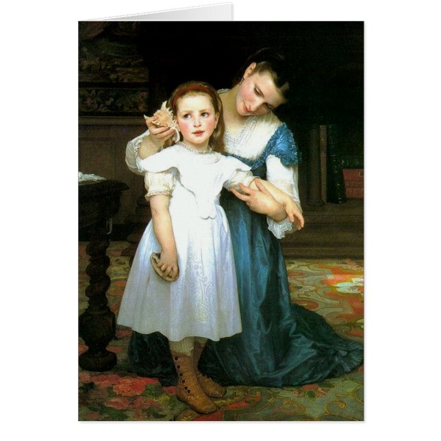 "Snäckan" William-Adolphe Bouguereau Blank Card Hälsningskort (Framsidan)