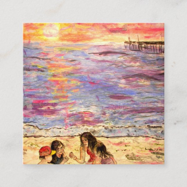 Snäckans sökare fyrkantigt visitkort (Framsida)